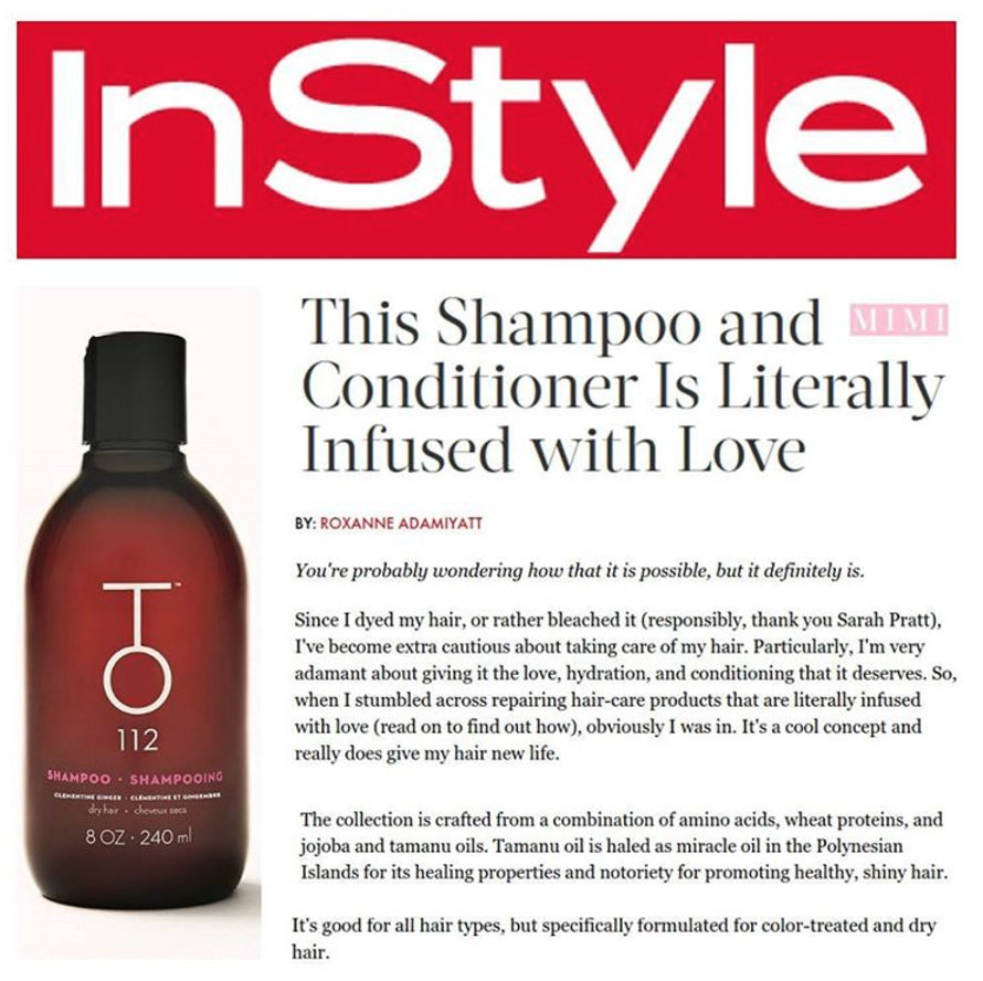 In Style TO112 shampoo and conditioner infused with love